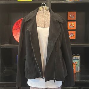 Ann Taylor Moto Style Sueded Fabric Jacket In Like New Condition